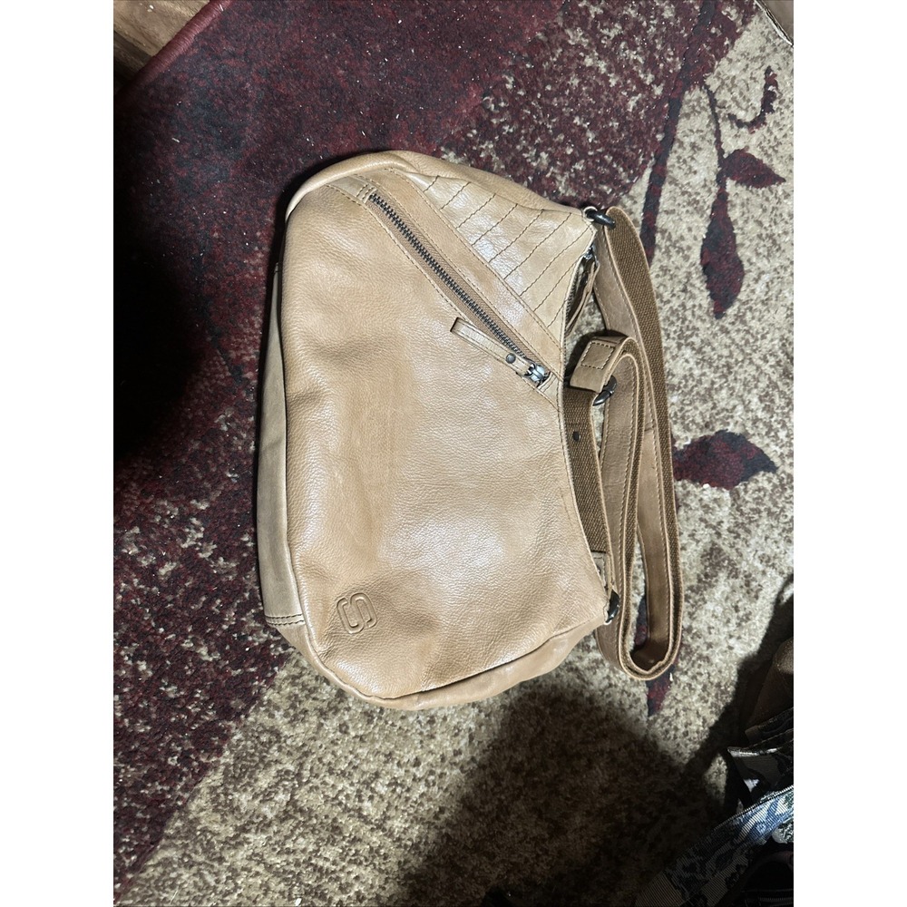 NEW $225 Spikes & Sparrow Neutral Beige Tan Leather Allaryce Shoulder Bag Purse